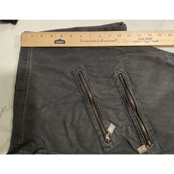 Y2k FOX JEANS Men's Cargo Shorts 34 - 38 Casual Black Denim Ace Spaces Zippers - Picture 13 of 14